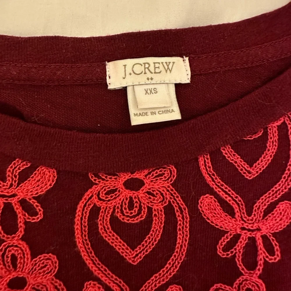 J.Crew Red Lace Decal Shirt